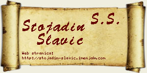 Stojadin Slavić vizit kartica